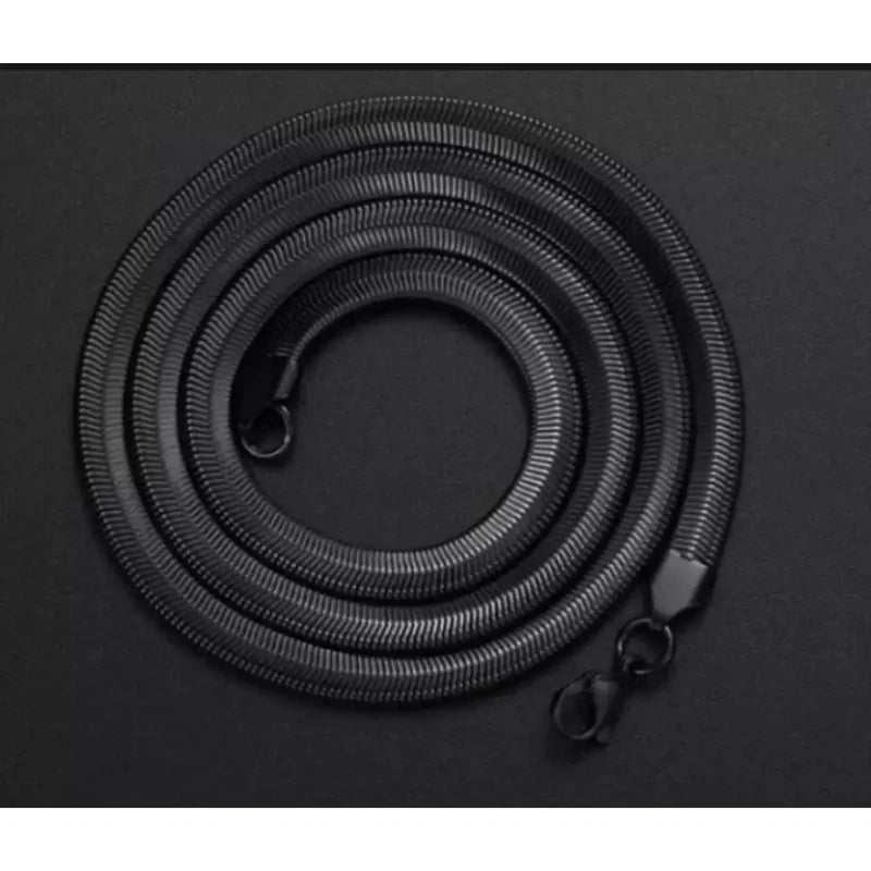 Black Snake Chain With Free Titanium Ring